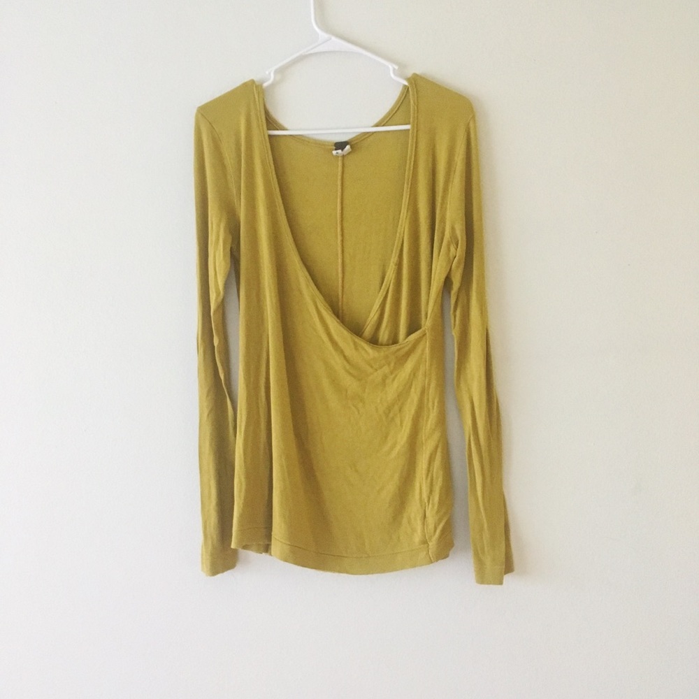 Free People Mustard Yellow Sweater